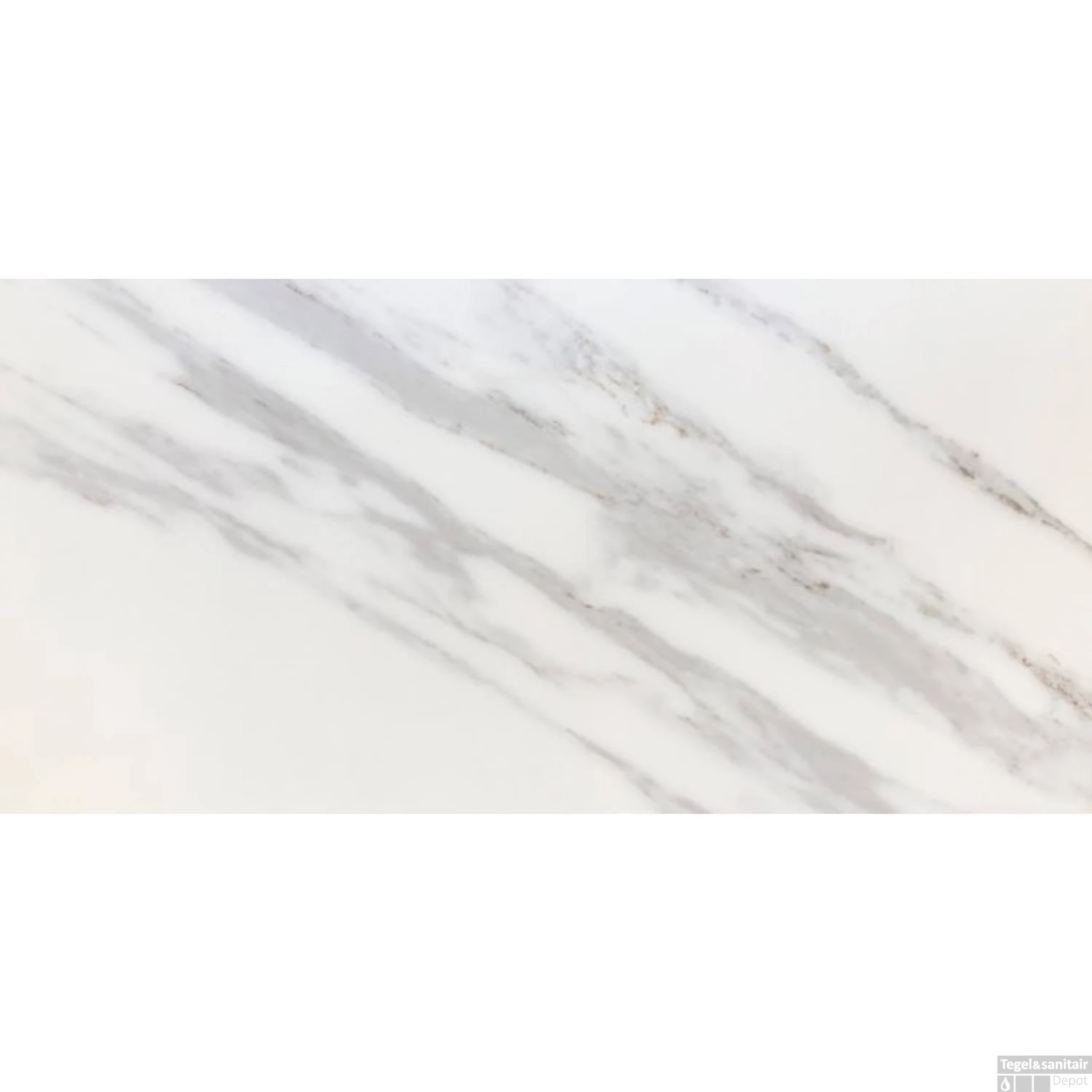 Vloertegel TS-Tiles Marmoles Digital Carrara White Mat 60x120 Cm (Doosinhoud 1,44m 4 Vloertegel TS-Tiles Marmoles Digital Carrara White Mat 60x120 Cm (Doosinhoud 1,44m - Afbeelding 2