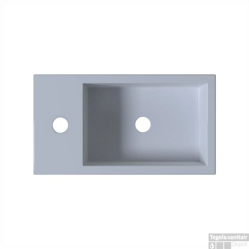 B&w-luxury Pressione Fontein 40x22 Cm. Kraangat Links Wit Glanzend 3 B&w-luxury Pressione Fontein 40x22 Cm. Kraangat Links Wit Glanzend