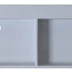 B&w-luxury Sentire Dubbele Meubelwastafel 120x45 Cm.2x Kr.gat M/overl Wit