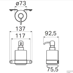 Zeepdispencer Haceka Ixi Glas En RVS -Goedkope Stijl Baden Winkel 1208485 tech