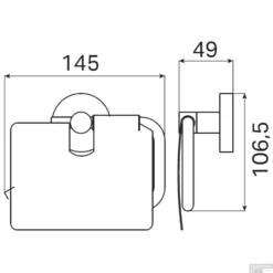 Toiletrolhouder Haceka Kosmos Met Klep Mat Zwart -Goedkope Stijl Baden Winkel 1208518 tech