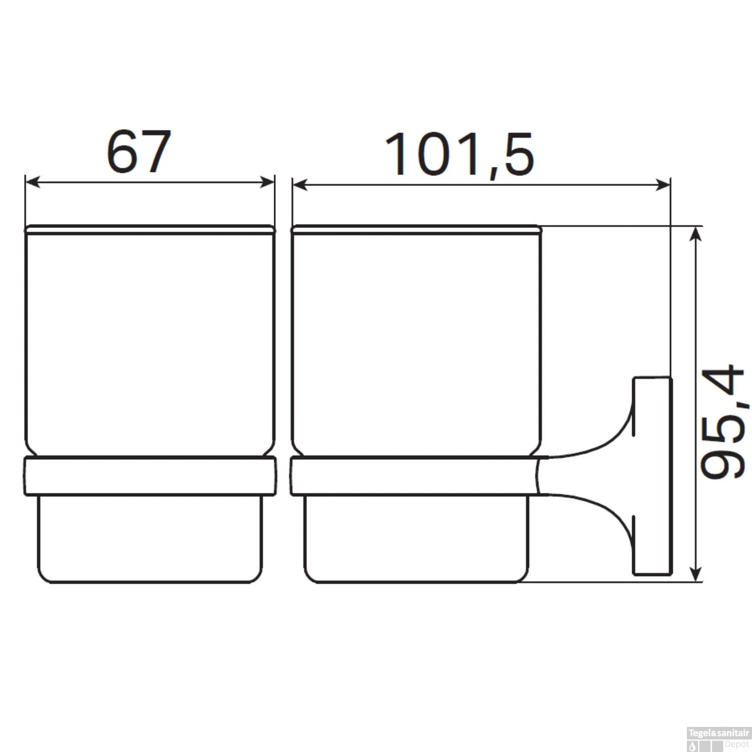 Glashouder Haceka Aspen Chroom 4 Glashouder Haceka Aspen Chroom - Afbeelding 2