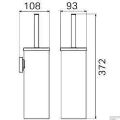 Toiletborstel Haceka Kosmos 38x10 Cm Metaal Mat Zwart -Goedkope Stijl Baden Winkel 1208529 tech
