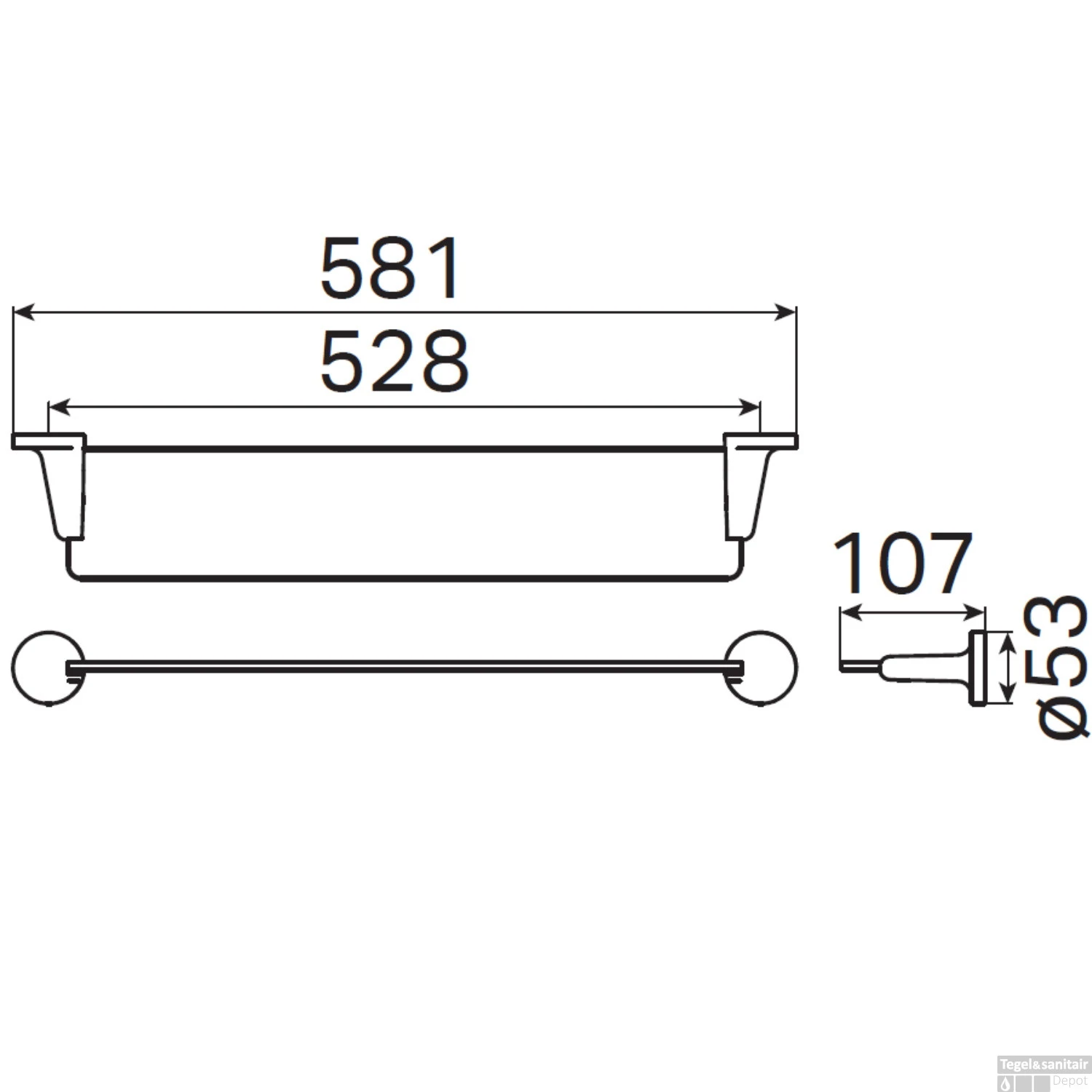 Planchet Haceka Aspen 60 Cm Chroom 5 Planchet Haceka Aspen 60 Cm Chroom - Afbeelding 3