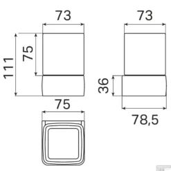 Bekerhouder Haceka Aline Brushed 7,4x11,4 Cm Keramiek Geborsteld Zilver -Goedkope Stijl Baden Winkel 1208594tech