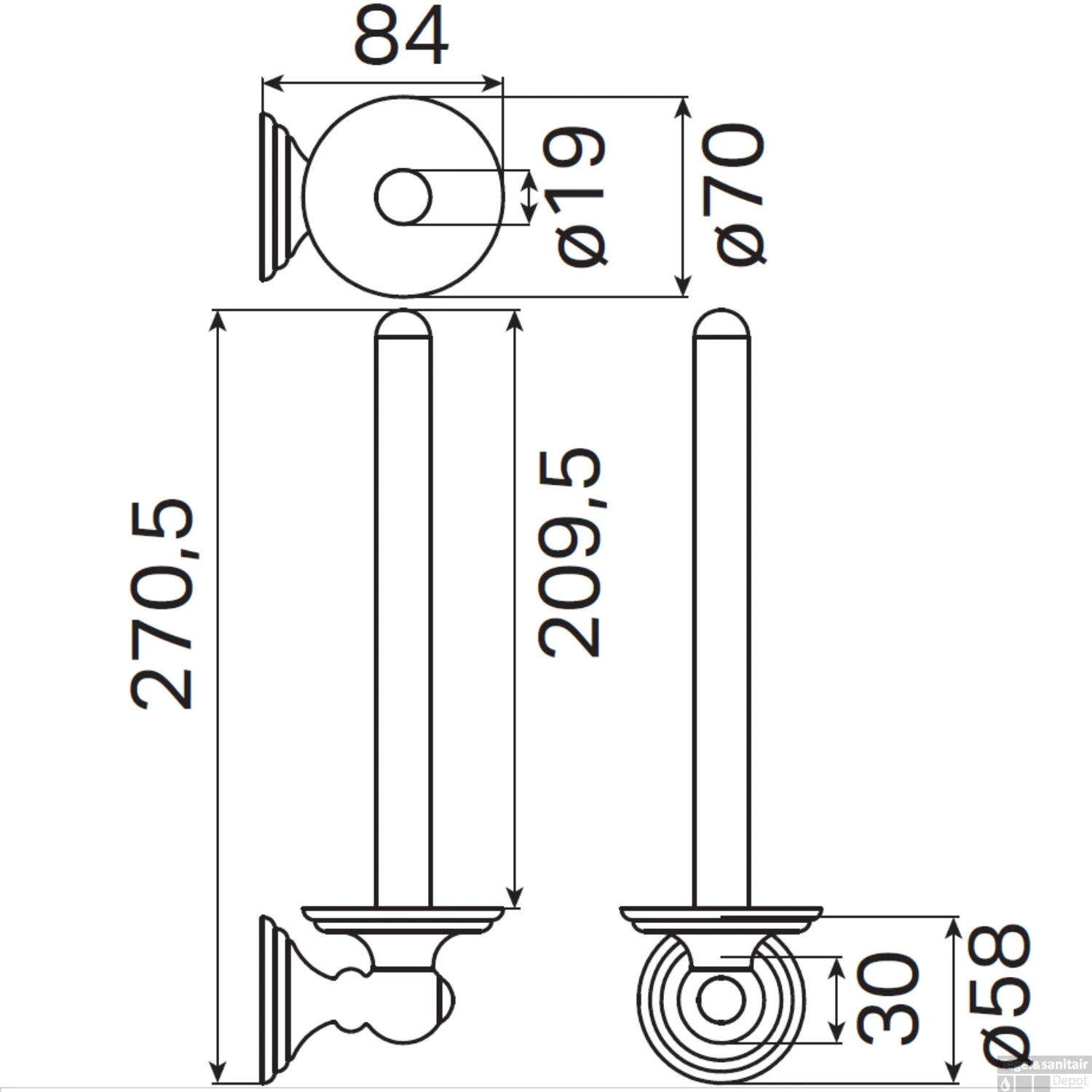 Reserverolhouder Haceka Allure Chroom 4 Reserverolhouder Haceka Allure Chroom - Afbeelding 2
