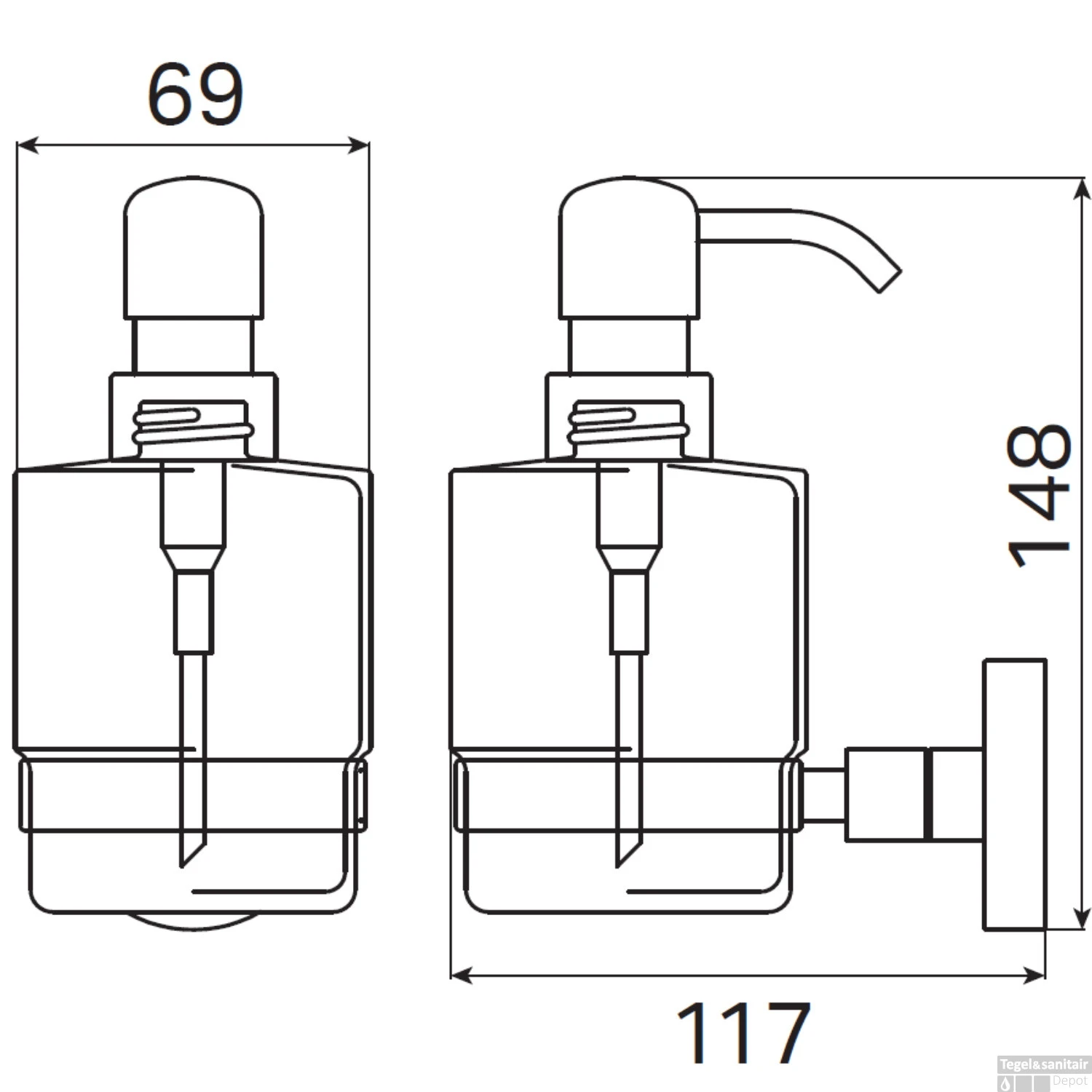 Zeephouder Haceka Kosmos Tec 14.5 Cm Mat Chroom 4 Zeephouder Haceka Kosmos Tec 14.5 Cm Mat Chroom - Afbeelding 2