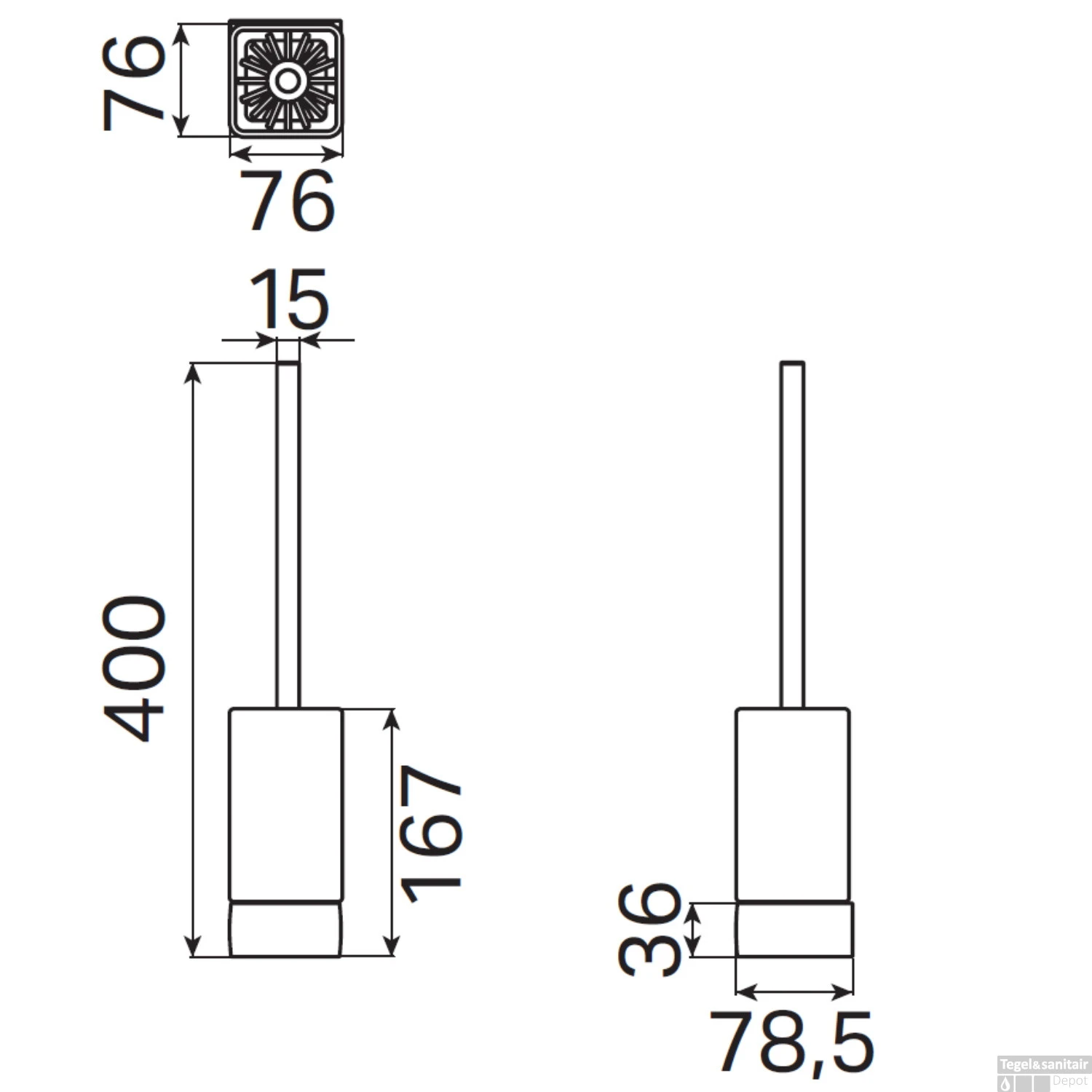 Toiletborstelset Haceka Aline Gold 41,4 Cm Aluminium Mat Goud 5 Toiletborstelset Haceka Aline Gold 41,4 Cm Aluminium Mat Goud - Afbeelding 3