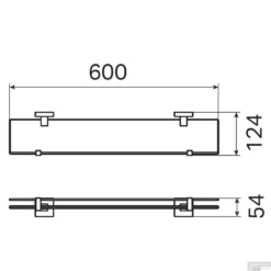 Planchet Haceka Mezzo Tec 60x12.7 Cm Mat Chroom -Goedkope Stijl Baden Winkel 1208671 tech