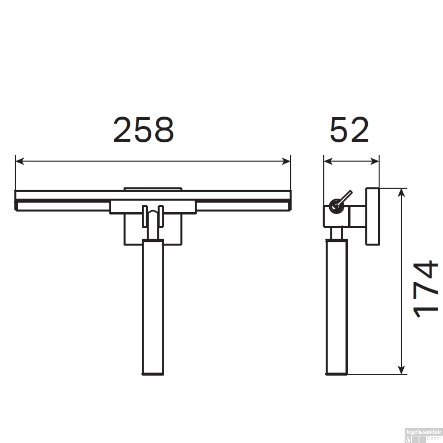 Wisserset Haceka Mezzo Tec Met Ophangknop Mat Chroom 4 Wisserset Haceka Mezzo Tec Met Ophangknop Mat Chroom - Afbeelding 2