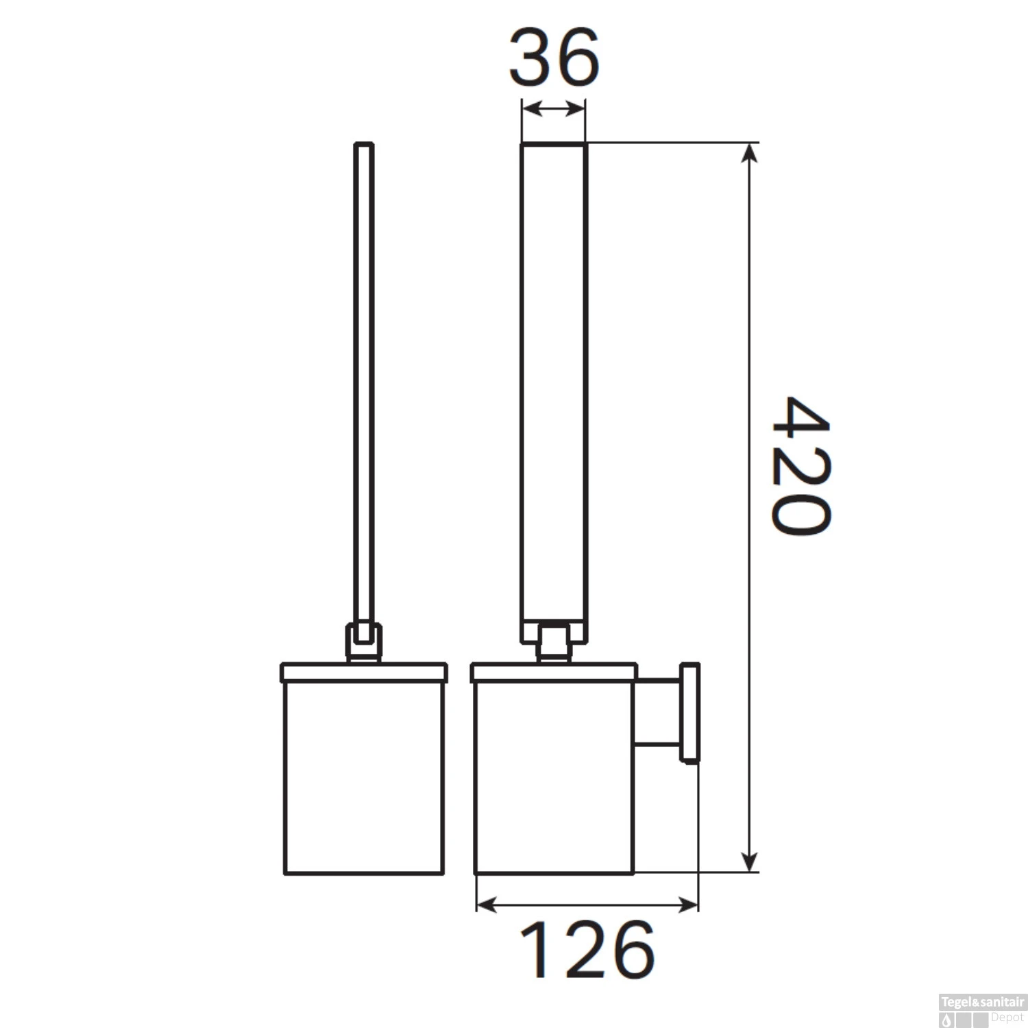 Toiletborstelset Haceka Edge Chroom 4 Toiletborstelset Haceka Edge Chroom - Afbeelding 2