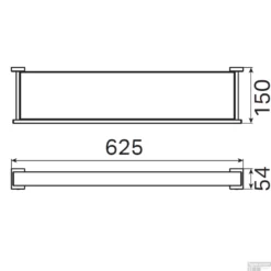 Planchet Haceka Edge 64.5x13 Cm Chroom 9 Planchet Haceka Edge 64.5x13 Cm Chroom -Goedkope Stijl Baden Winkel 1208697 tech