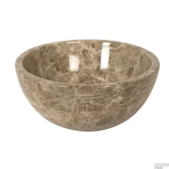 Waskom Opbouw Plieger Mini Round 26x12 Cm Marmer Bruin