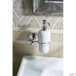 Zeepdispenser Sapho Astor Hangend 300 ML Chroom / Wit -Goedkope Stijl Baden Winkel 1325 19 zeepdispenser sapho astor hangend 300 ml chroom wit 1