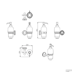 Zeepdispenser Sapho Astor Hangend 300 ML Chroom / Wit -Goedkope Stijl Baden Winkel 1325 19 zeepdispenser sapho astor hangend 300 ml chroom wit 3