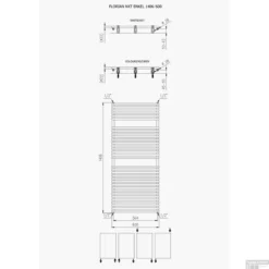 Handdoekradiator Florion Enkel 1406 X 600 Mm Black Graphite 6 Handdoekradiator Florion Enkel 1406 X 600 Mm Black Graphite -Goedkope Stijl Baden Winkel 140 6 x 60 cm designradiator florion nxt 881 watt wit tech 10