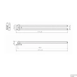 Dubbele Handdoekhouder Sapho Apollo Draaibaar 47.4 Cm Chroom -Goedkope Stijl Baden Winkel 1416 15 dubbele handdoekhouder sapho apollo draaibaar 47.4 cm chroom 1