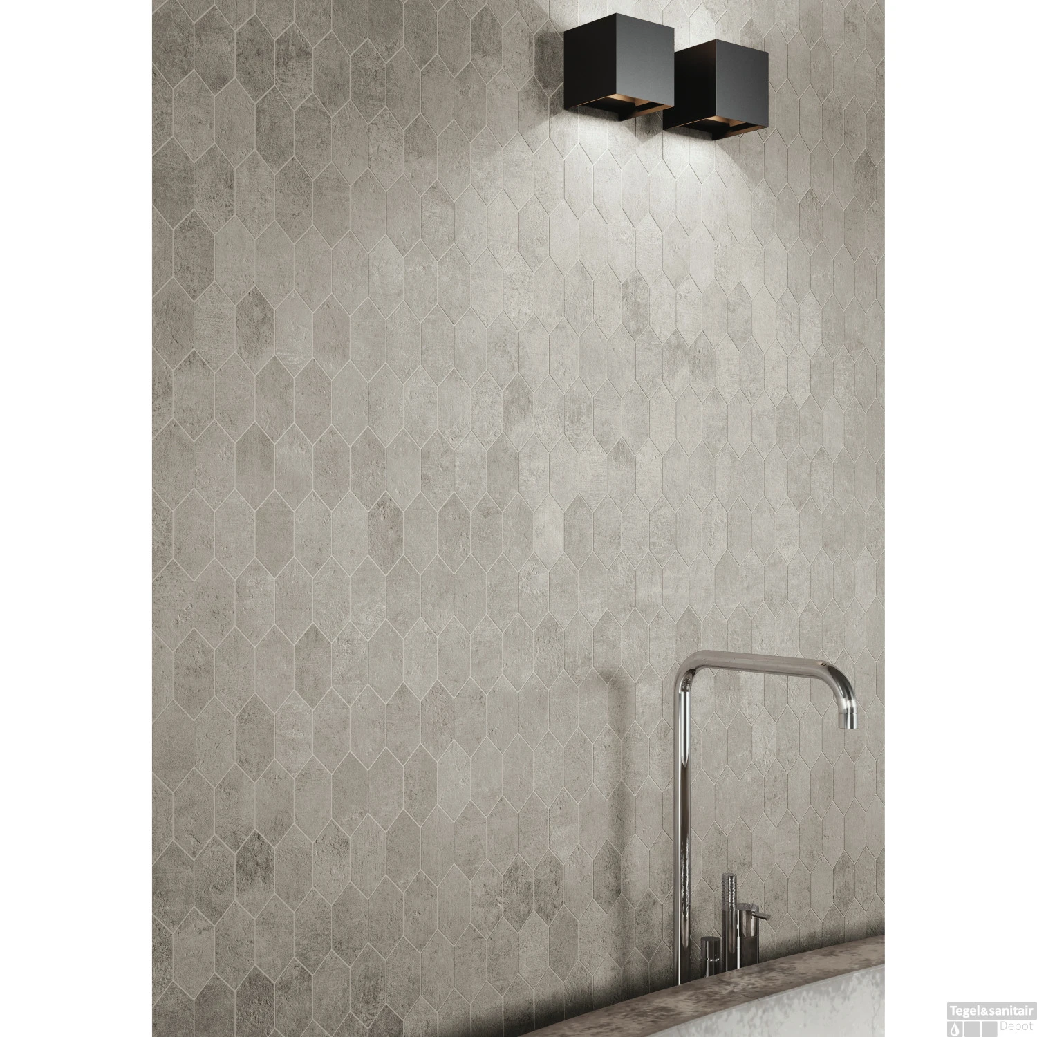 Wandtegel Serenissima Evoca 30x30 Cm Mos.Losanga Cenere (Doosinhoud 5 Stuks) 4 Wandtegel Serenissima Evoca 30x30 Cm Mos.Losanga Cenere (Doosinhoud 5 Stuks) - Afbeelding 2