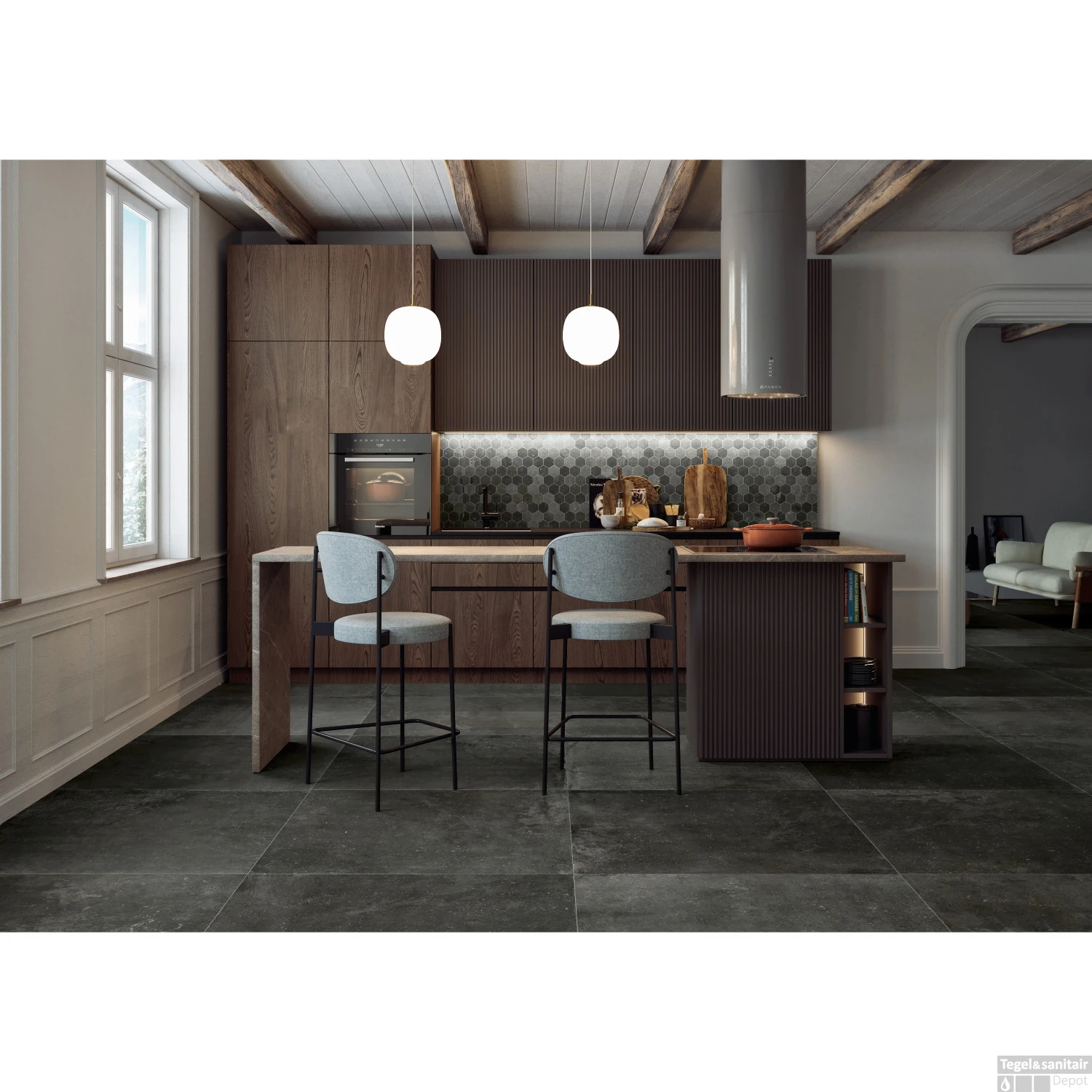 Vloer En Wandtegel Serenissima Promenade 60x60 Cm Ebano (Doosinhoud 1.08m2) 4 Vloer En Wandtegel Serenissima Promenade 60x60 Cm Ebano (Doosinhoud 1.08m2) - Afbeelding 2