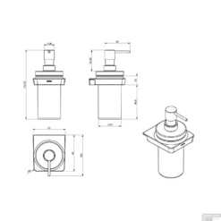 Zeepdispenser Sapho Zen Black Hangend 250 ML Zwart -Goedkope Stijl Baden Winkel 166466 zeepdispenser sapho zen black hangend 250 ml zwart 2