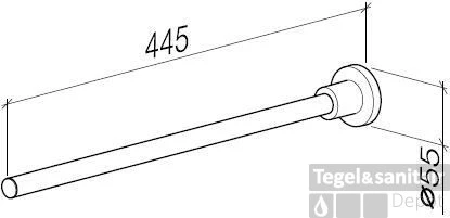 Dornbracht Tara. 1-delige Handdoekhouder 45 Cm. Chroom 4 Dornbracht Tara. 1-delige Handdoekhouder 45 Cm. Chroom - Afbeelding 2