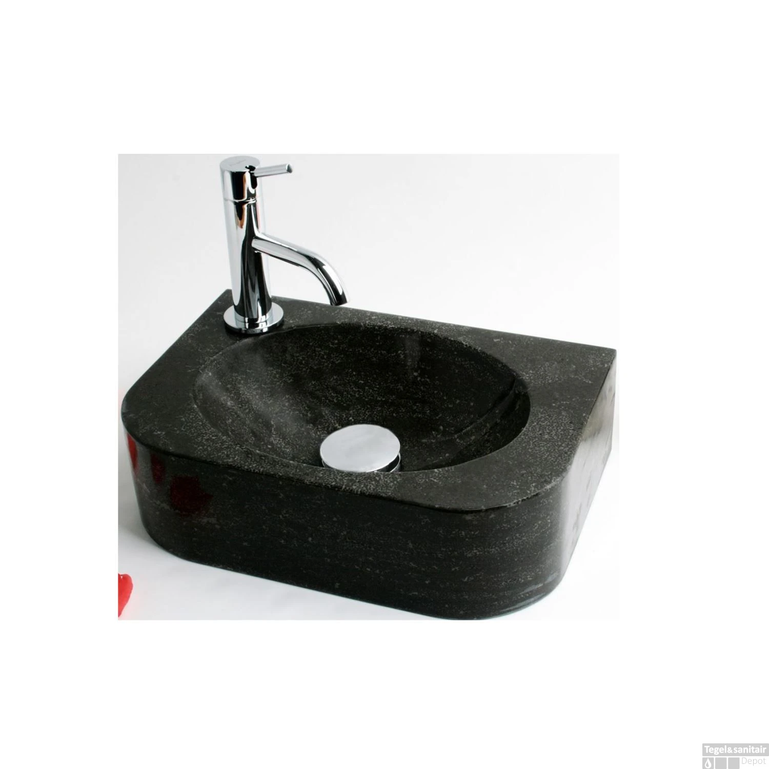 FonteinPack Flow Hardsteen Links 35x24x10cm (Keuze Uit 18 Kranen) 6 FonteinPack Flow Hardsteen Links 35x24x10cm (Keuze Uit 18 Kranen) - Afbeelding 4