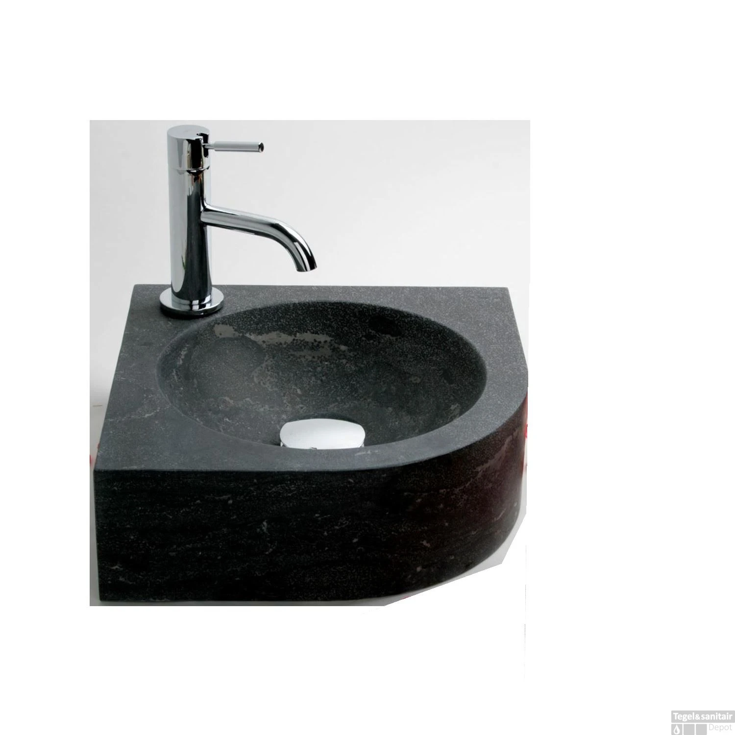 FonteinPack Rondo Hardsteen 30x30x10cm (Keuze Uit 18 Kranen) 7 FonteinPack Rondo Hardsteen 30x30x10cm (Keuze Uit 18 Kranen) - Afbeelding 5