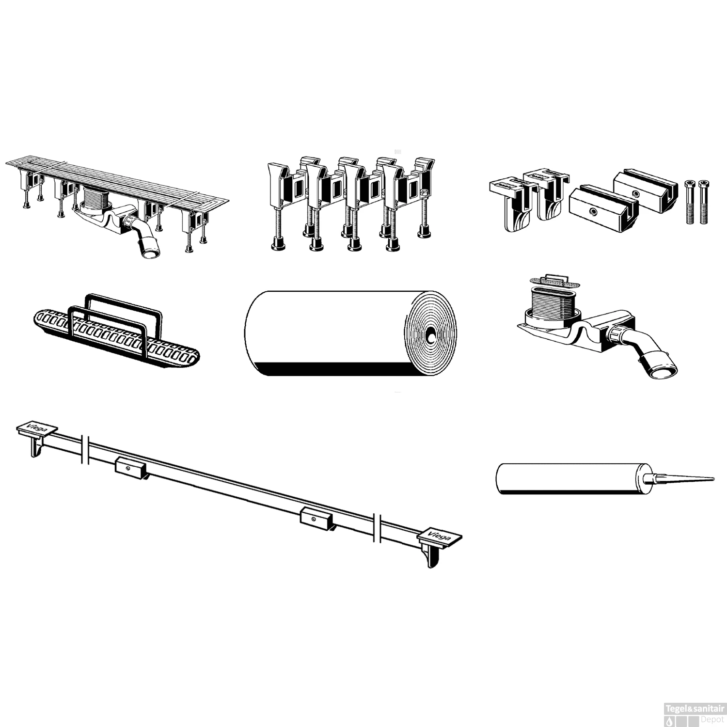 Douchegoot Op Maat Viega Advantix Vario 30-120cm Incl. Rooster Glans Of Geborsteld RVS 5 Douchegoot Op Maat Viega Advantix Vario 30-120cm Incl. Rooster Glans Of Geborsteld RVS - Afbeelding 3
