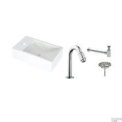 FonteinPack Houston Links Keramiek 37x23x11 Wit (Keuze Uit 18 Kranen) -Goedkope Stijl Baden Winkel 1862398 3 1 1 houston links compleet shop