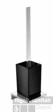 Emco Asio Closetborstelhouder Met Kristalzwarte Inzet Chroom-chroom 3 Emco Asio Closetborstelhouder Met Kristalzwarte Inzet Chroom-chroom