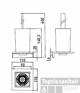 Emco Asio Closetborstelhouder Met Kristalzwarte Inzet Chroom-chroom 4 Emco Asio Closetborstelhouder Met Kristalzwarte Inzet Chroom-chroom - Afbeelding 2