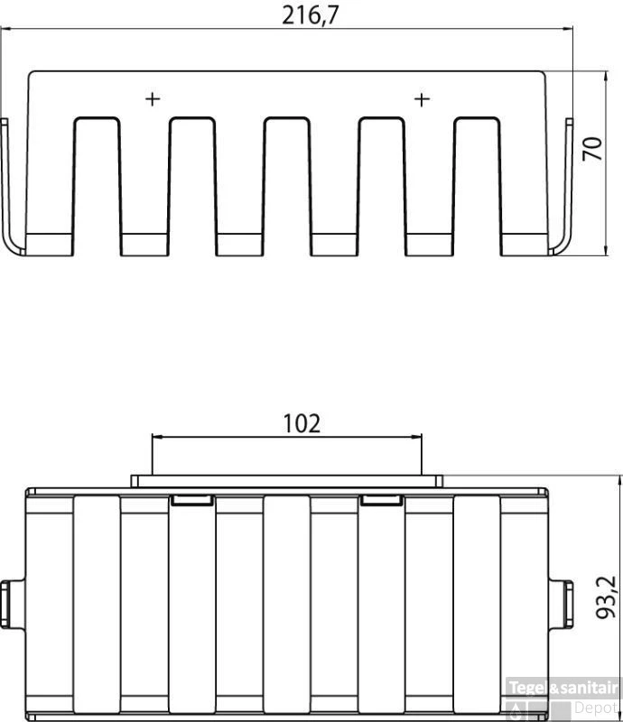 Emco System 2 Korf Diep Met Verdekte Bevestiging Chroom 4 Emco System 2 Korf Diep Met Verdekte Bevestiging Chroom - Afbeelding 2