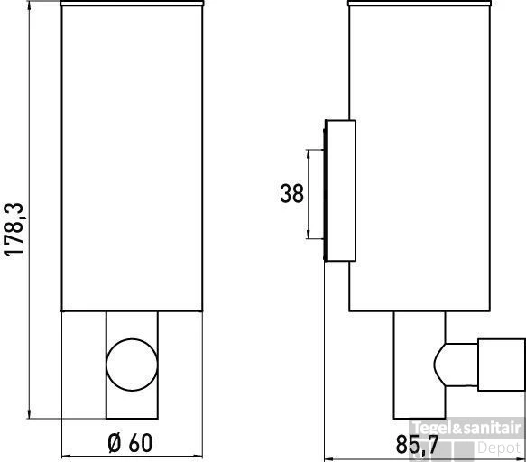 Emco System 2 Zeepdispenser Diefstalbeveiligd Chroom 4 Emco System 2 Zeepdispenser Diefstalbeveiligd Chroom - Afbeelding 2
