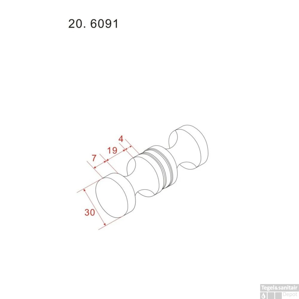 Losse Deurknop Wiesbaden Type 3 Chroom 4 Losse Deurknop Wiesbaden Type 3 Chroom - Afbeelding 2