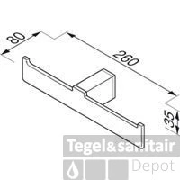 Geesa Modern Art Reserverolhouder Dubbel Chroom 4 Geesa Modern Art Reserverolhouder Dubbel Chroom - Afbeelding 2
