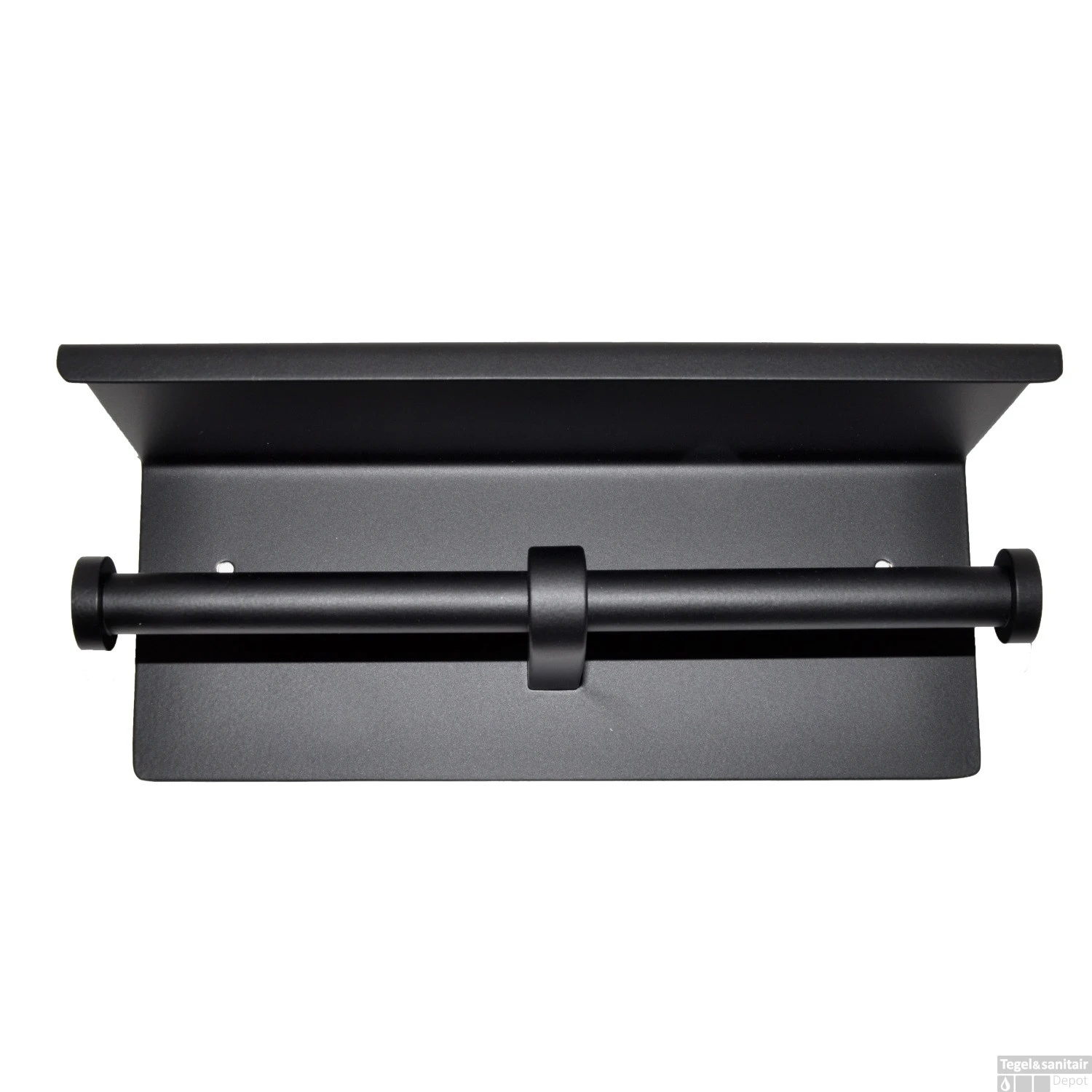 Dubbele Toiletrolhouder Met Plateau Boss & Wessing RVS Mat Zwart 5 Dubbele Toiletrolhouder Met Plateau Boss & Wessing RVS Mat Zwart - Afbeelding 3