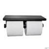 Dubbele Toiletrolhouder Met Plateau Boss & Wessing RVS Mat Zwart -Goedkope Stijl Baden Winkel 24.2841 hr