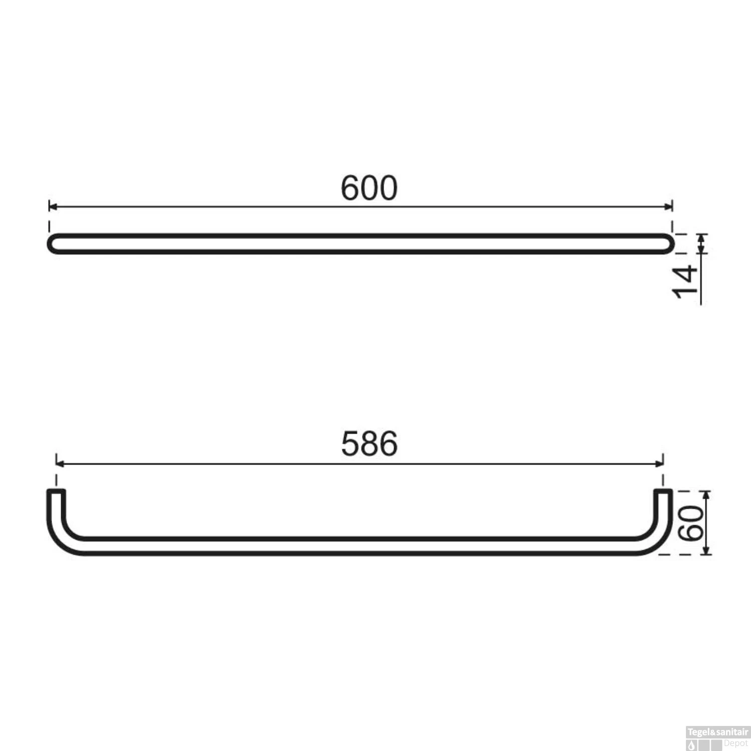 Handdoekrek Qisani Flow 60 Cm Geborsteld Copper 4 Handdoekrek Qisani Flow 60 Cm Geborsteld Copper - Afbeelding 2