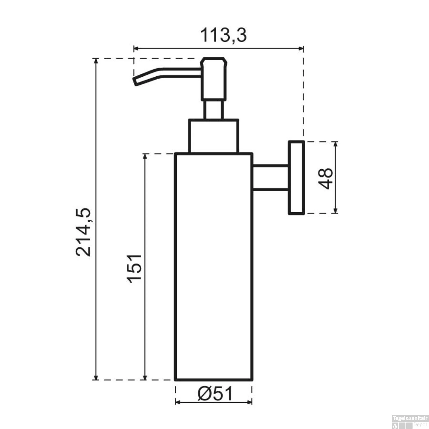 Zeepdispenser Qisani Flow Geborsteld Mat Zwart 4 Zeepdispenser Qisani Flow Geborsteld Mat Zwart - Afbeelding 2