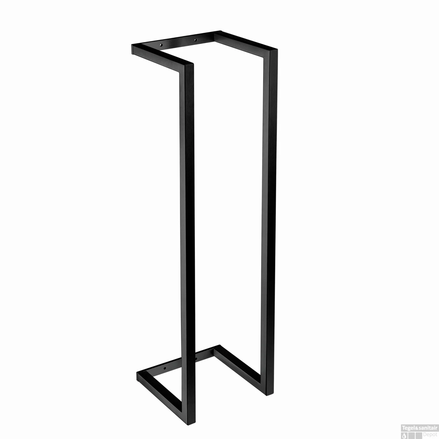 Handdoekhouder Qisani Flow Geborsteld Mat Zwart 3 Handdoekhouder Qisani Flow Geborsteld Mat Zwart