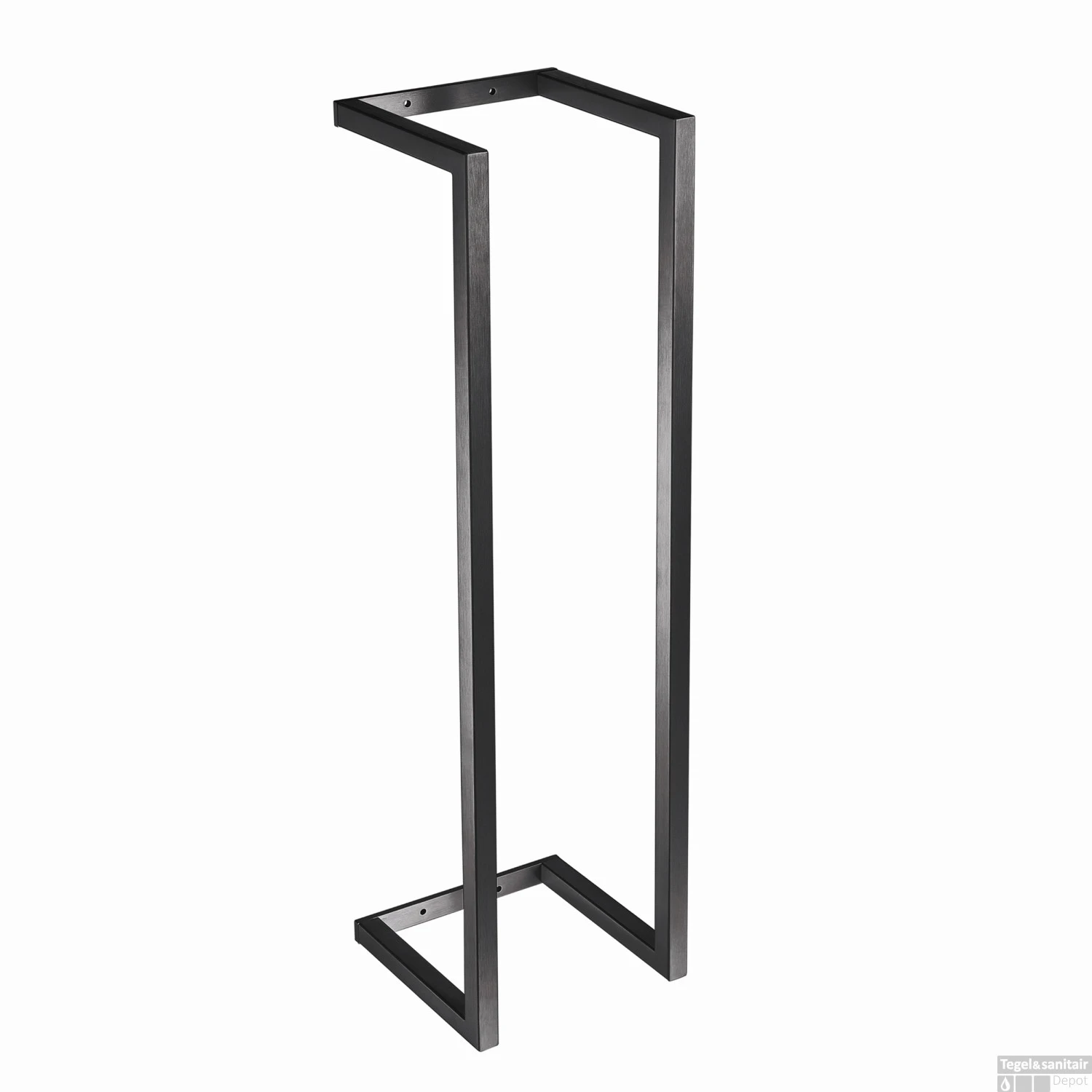 Handdoekhouder Qisani Flow Geborsteld Gun Metal 3 Handdoekhouder Qisani Flow Geborsteld Gun Metal