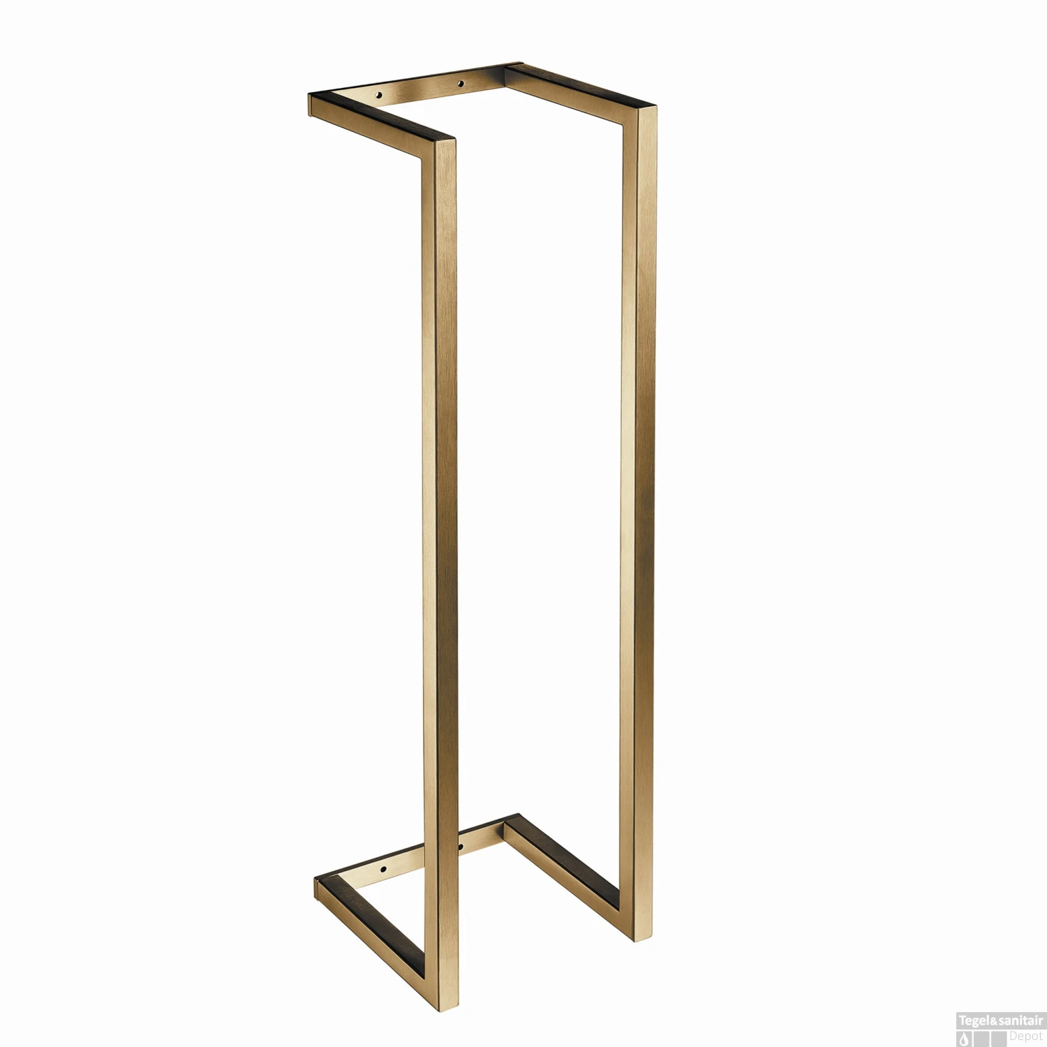 Handdoekhouder Qisani Flow Geborsteld Goud 3 Handdoekhouder Qisani Flow Geborsteld Goud