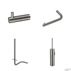 Accessoireset Qisani Flow Toiletruimte Geborsteld RVS