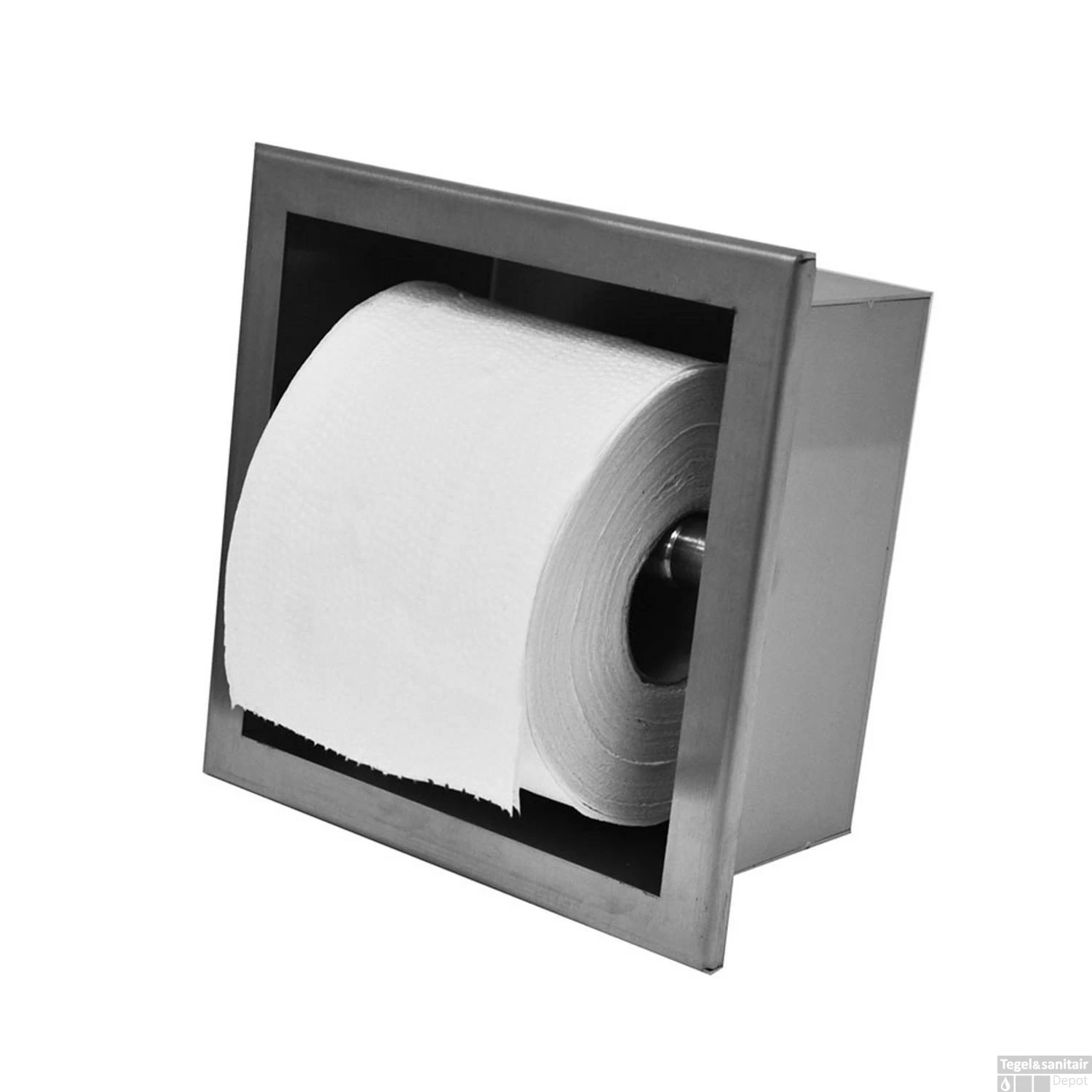 Inbouw Toiletrolhouder Wiesbaden RVS (zonder Klep) 3 Inbouw Toiletrolhouder Wiesbaden RVS (zonder Klep)