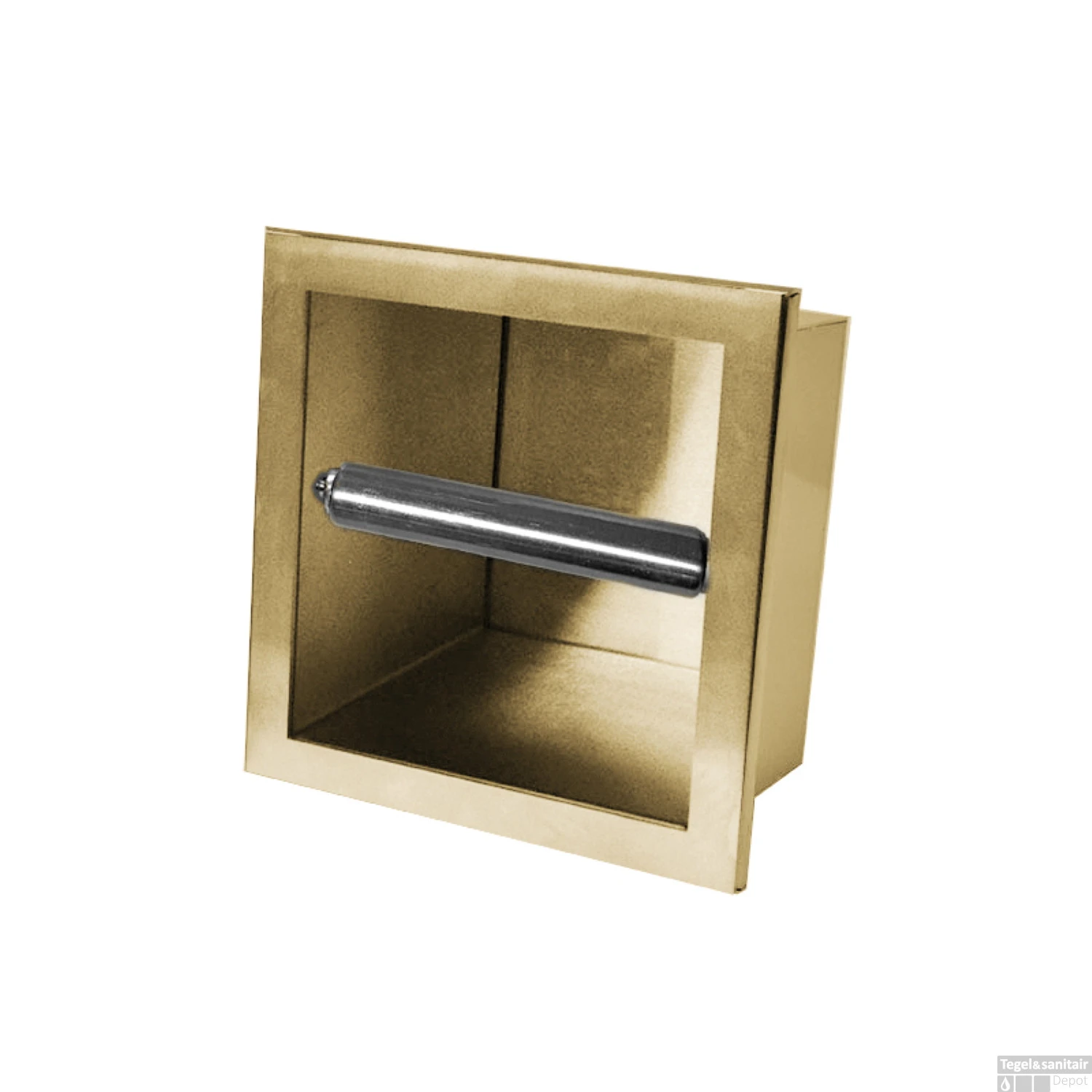 Inbouw Toiletrolhouder Boss & Wessing RVS Goud 4 Inbouw Toiletrolhouder Boss & Wessing RVS Goud - Afbeelding 2