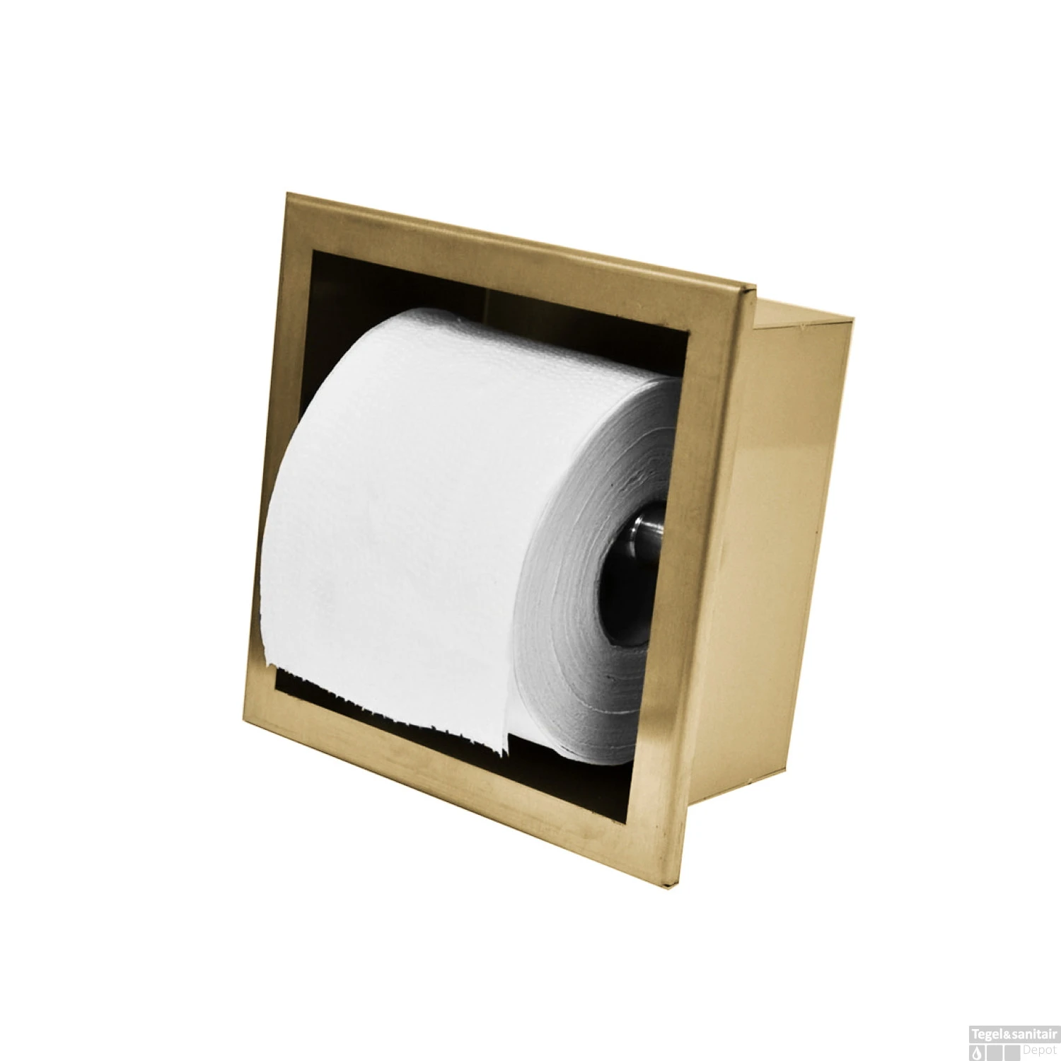 Inbouw Toiletrolhouder Boss & Wessing RVS Goud 3 Inbouw Toiletrolhouder Boss & Wessing RVS Goud