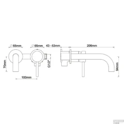 Waskomset Lombok Mat Zwart (Incl Kraan Afvoer En Waste) -Goedkope Stijl Baden Winkel 29.2111 1