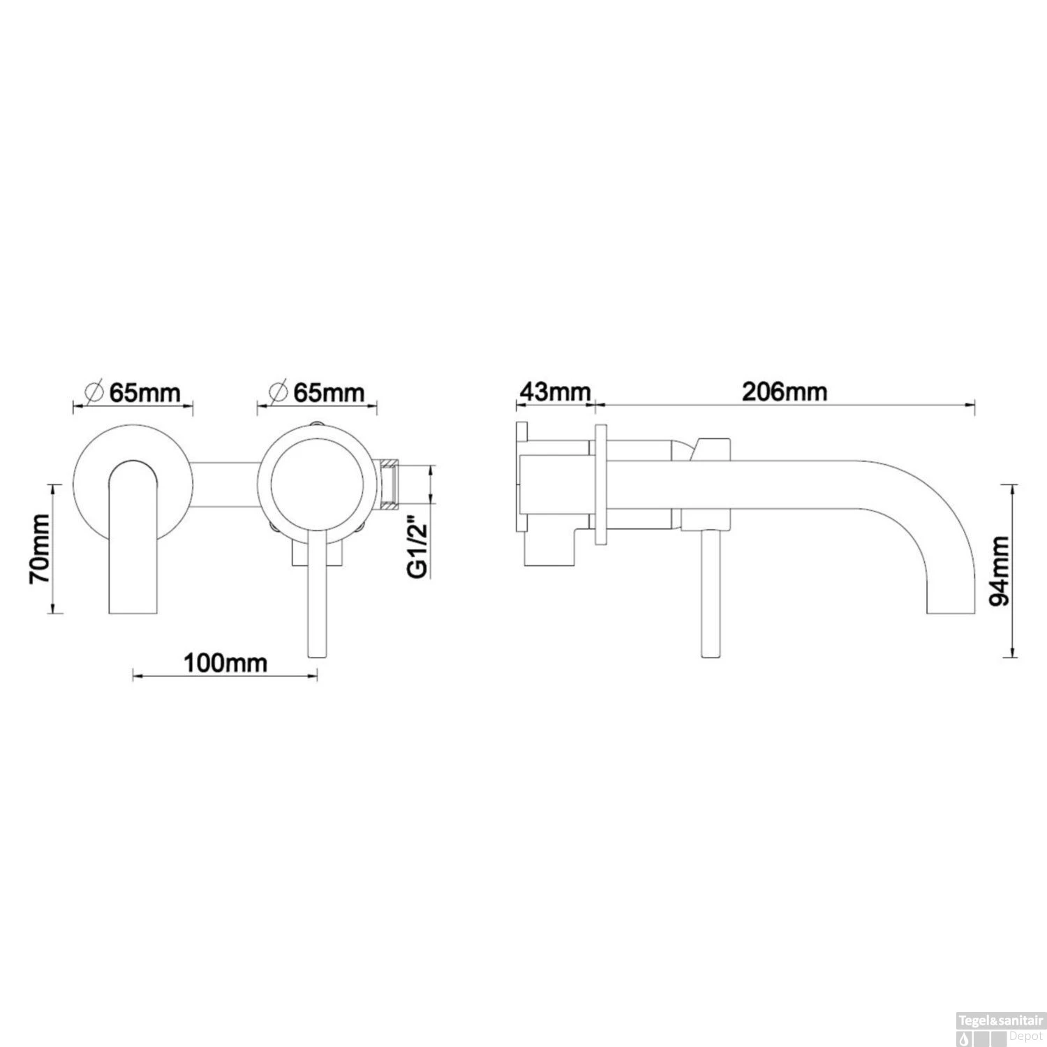 Waskomset Lombok Chroom (Incl Kraan Afvoer En Waste) 7 Waskomset Lombok Chroom (Incl Kraan Afvoer En Waste) - Afbeelding 5
