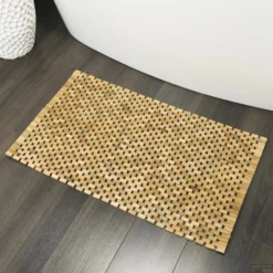 Badmat Sealskin Woodblock Teak 90x52 Cm Bruin