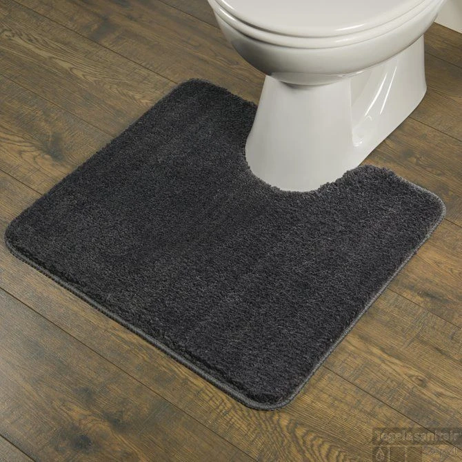 Toiletmat Sealskin Angora 100% Polyester 60x55x2 Cm Grijs 4 Toiletmat Sealskin Angora 100% Polyester 60x55x2 Cm Grijs - Afbeelding 2